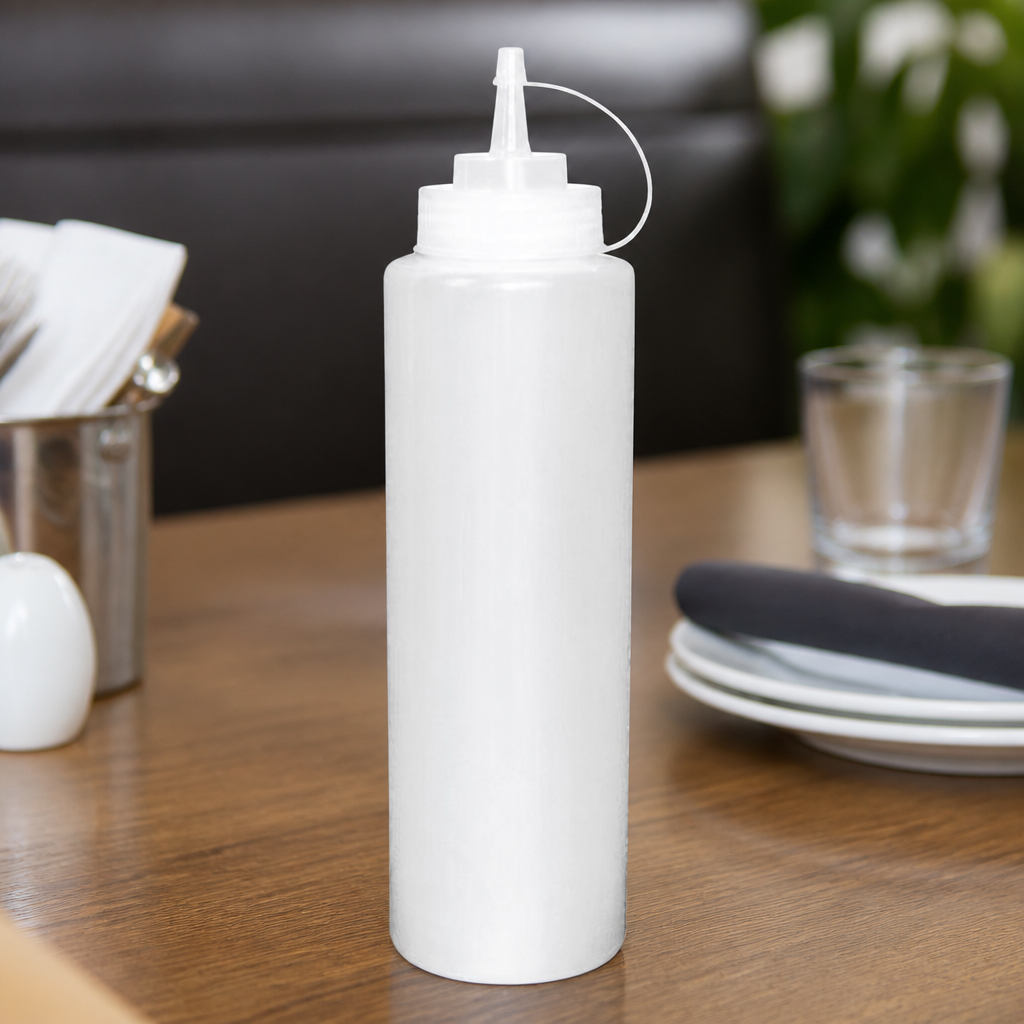 12oz Clear Squeeze Sauce Bottle for Commercial Use