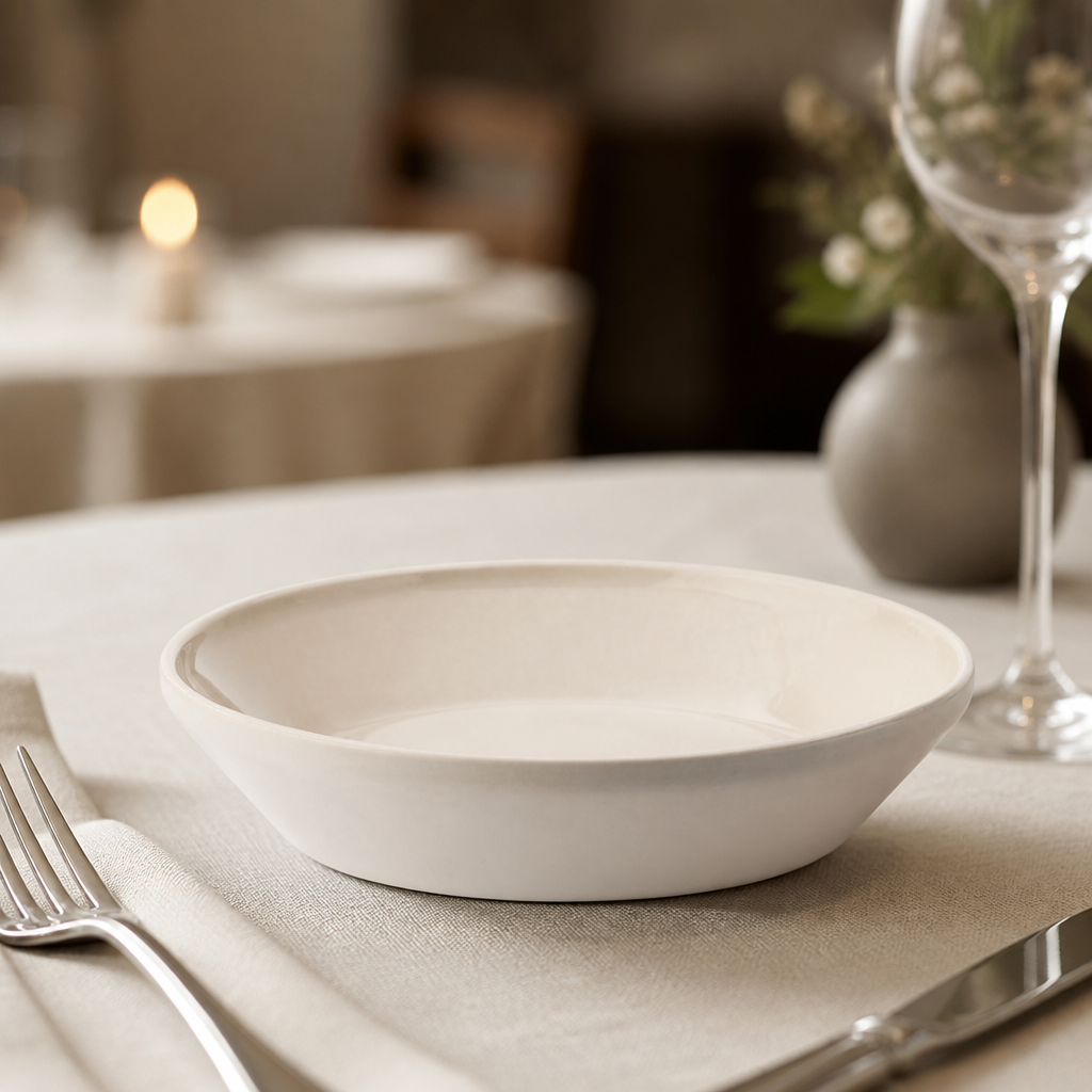 Set of 6 Commercial Stone Bowls 205mm for dining