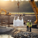 Premium Heavy Duty Sand Bag with Four Loops for Builders Waste - One Tonne Capacity, White Colour