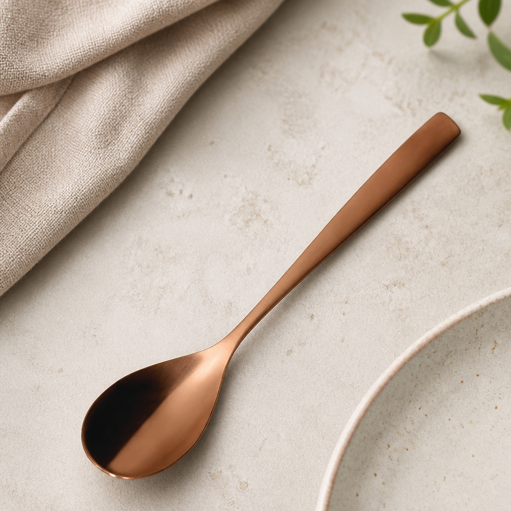 Copper Tablespoons Set of 12 - Commercial Dining Utensils