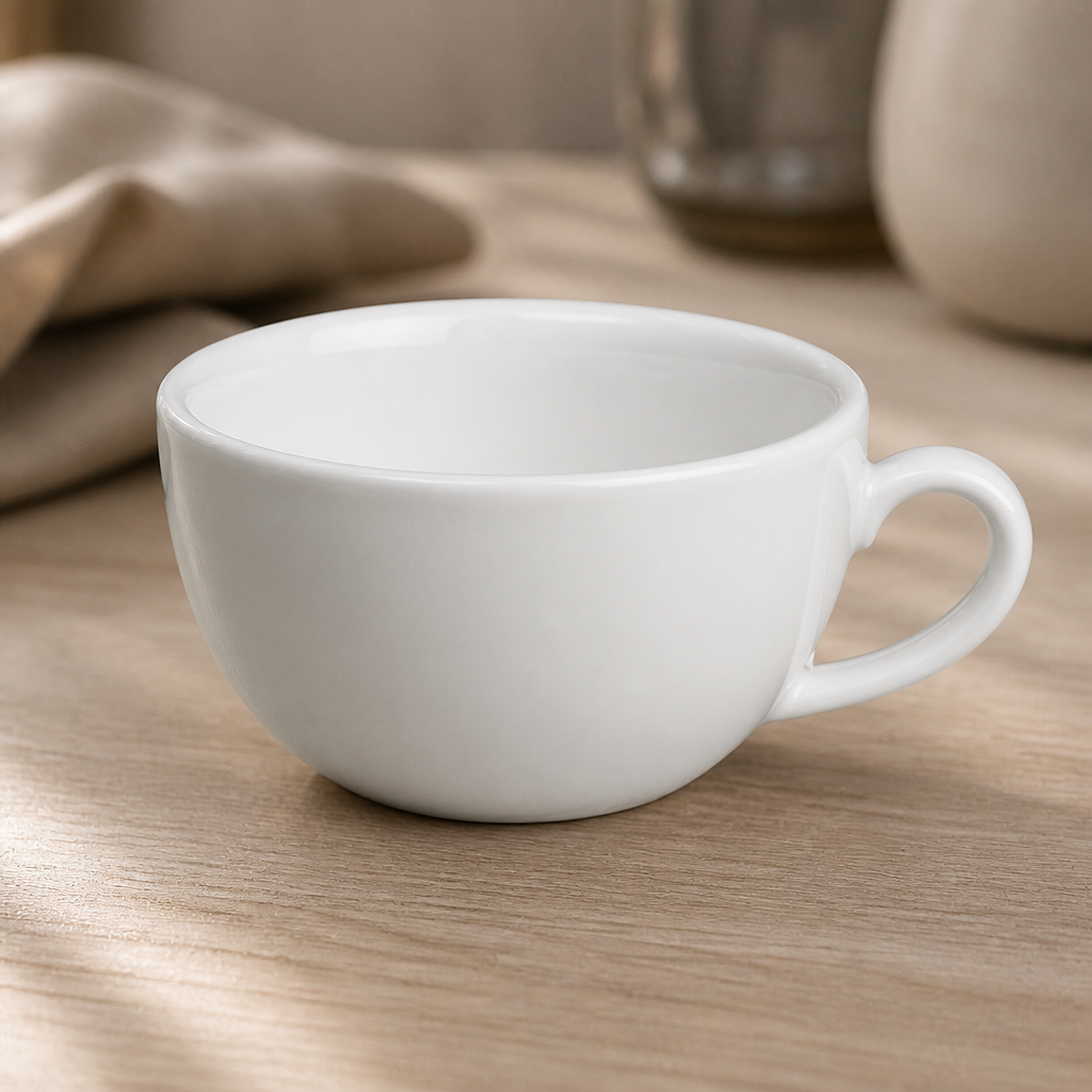 200ml Commercial Classic Porcelain Cappuccino Cups 12 Pack