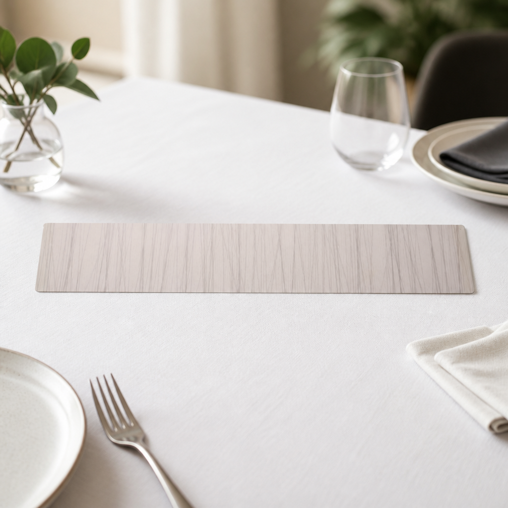 Commercial Silicone Table Runner 356x180mm Silver Stream 3 Pack