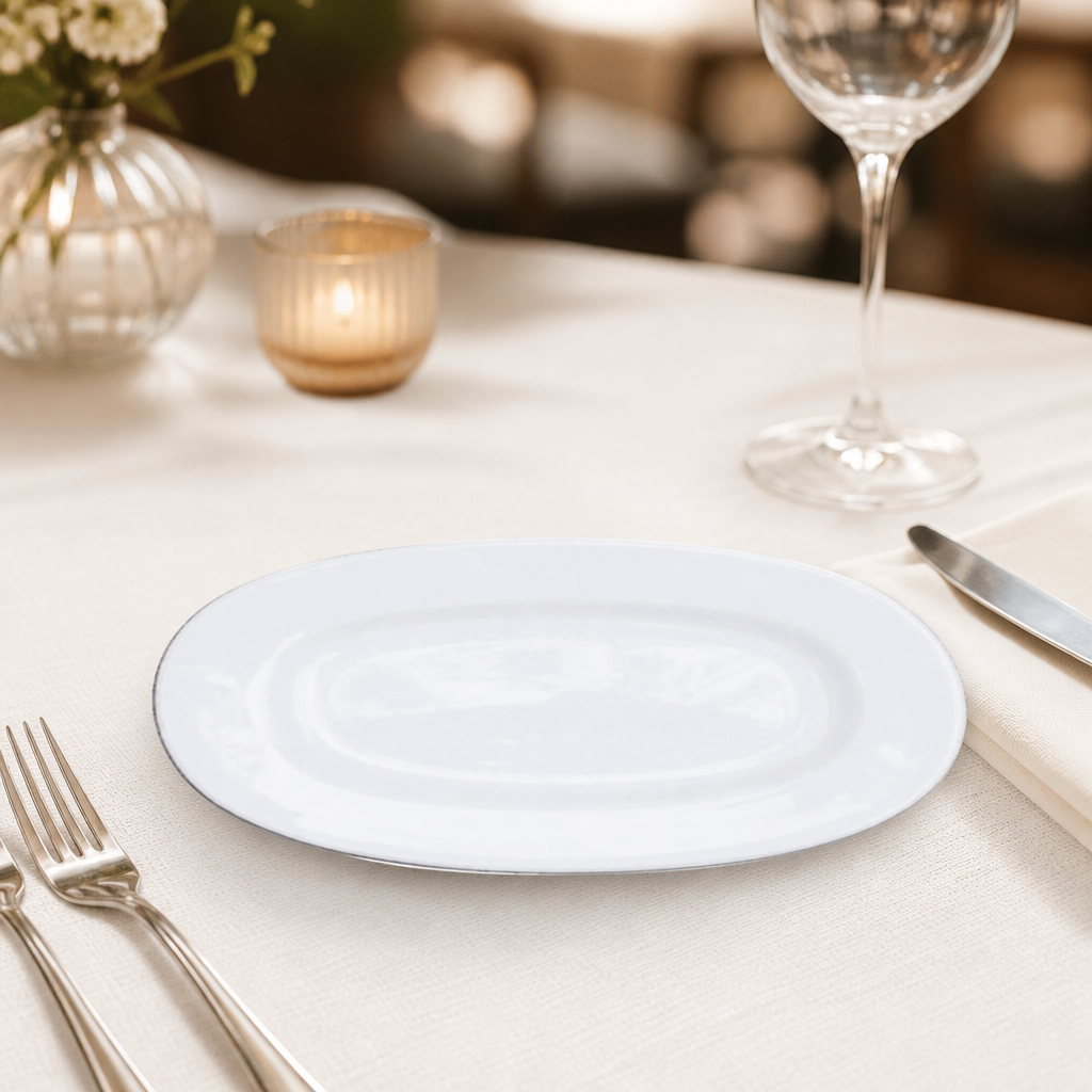 Commercial Oval Dishes 202mm Fine China 12 Pack