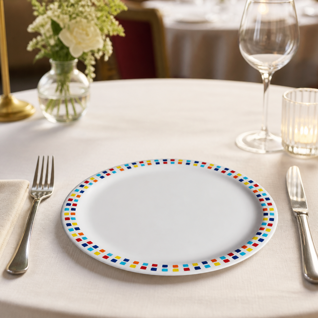 Commercial Melamine Dinner Plates 230mm - 48 Pack
