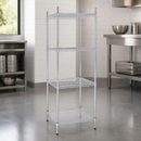 4 Tier Wire Tower Unit 610x610mm Commercial Shelving Unit