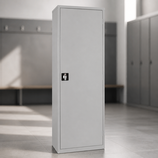 Lockable Clothing Locker Grey 610mm for Staff Rooms