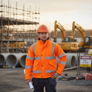 Premium High Visibility Bomber Jacket in Orange - Ideal for Safety and Comfort - High-Quality Professional Grade for Industrial and Commercial Appl...