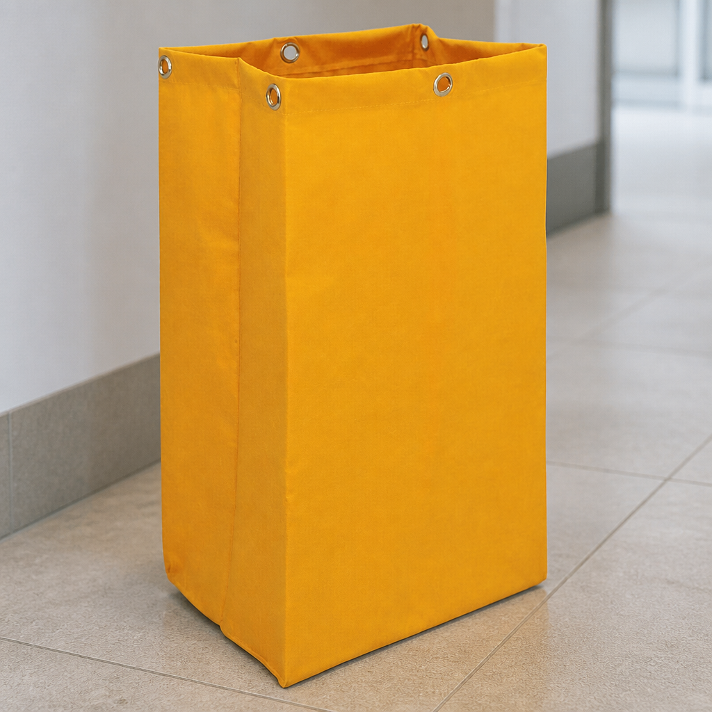 Commercial Janitorial Trolley Spare Bag Yellow 700mm Height