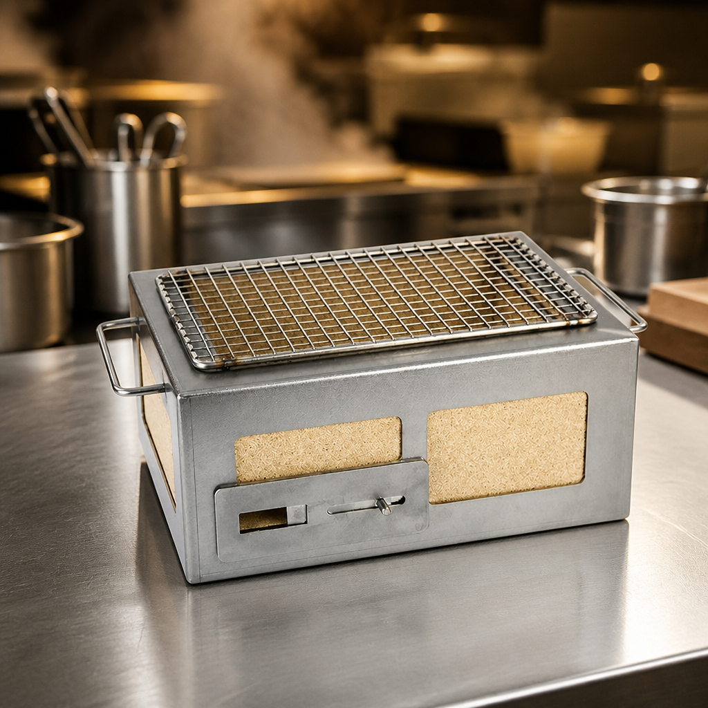 Commercial Konro Grill with Stainless Steel Frame 165mm High