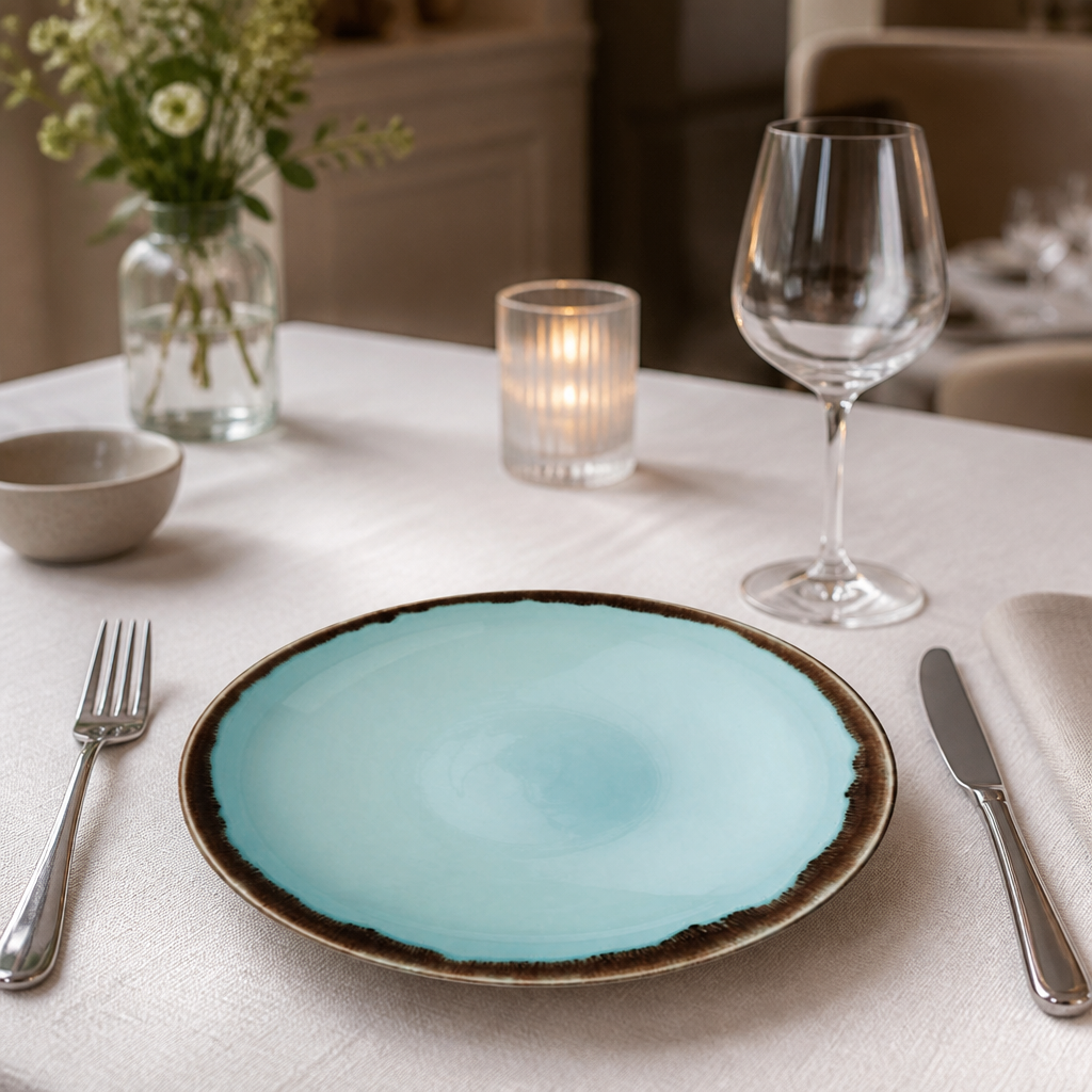 Commercial turquoise coupe bowls 248mm - 12 pack porcelain