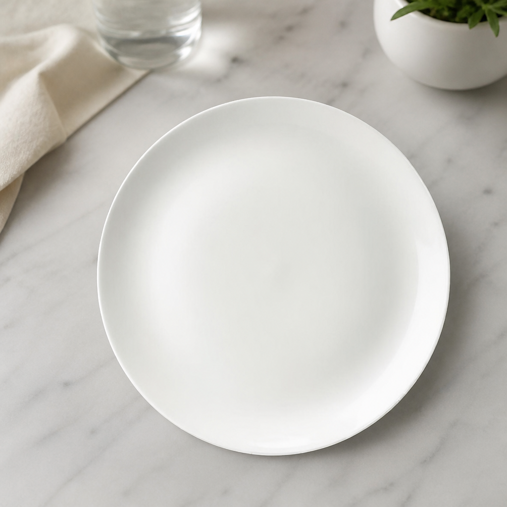 Commercial Coupe Plates 217mm Porcelain 12 Pack