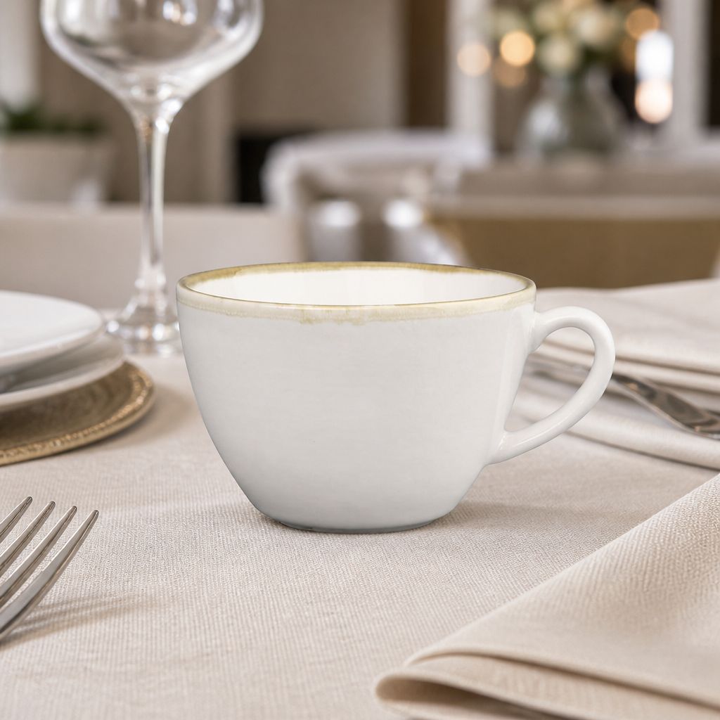 Commercial Tea Cups 340ml Chalk Finish 6 Pack