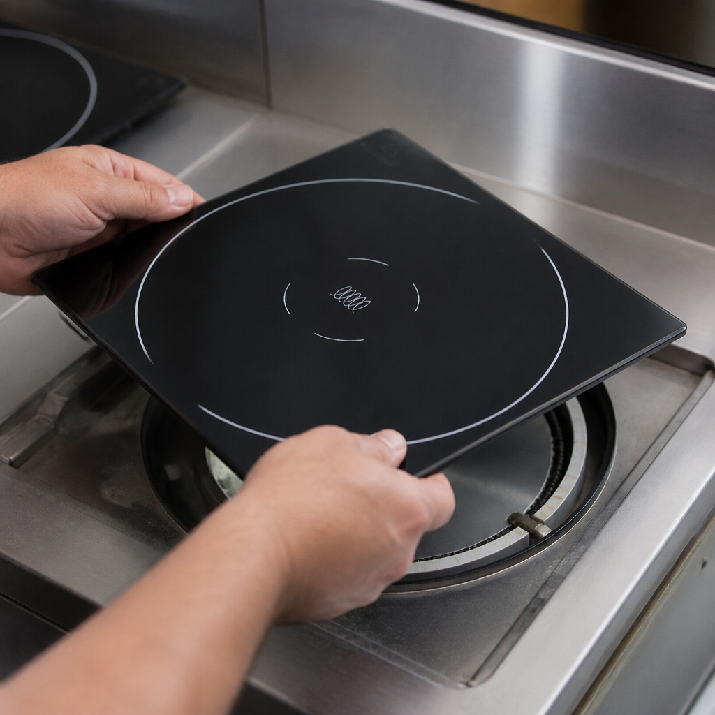 Commercial Ceramic Glass Boiling Ring 380mm x 380mm