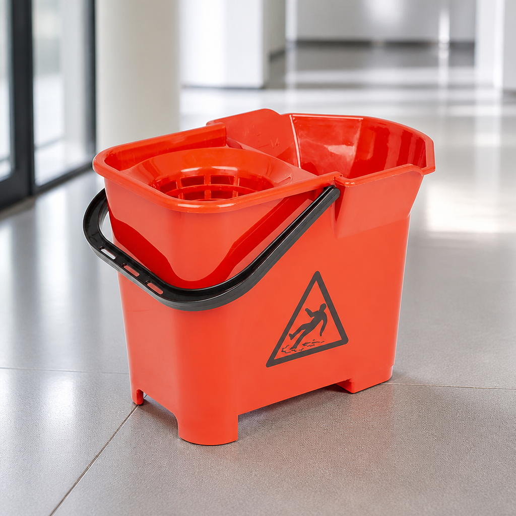 Commercial Mop Bucket and Wringer 10L Red Cleaning Equipment
