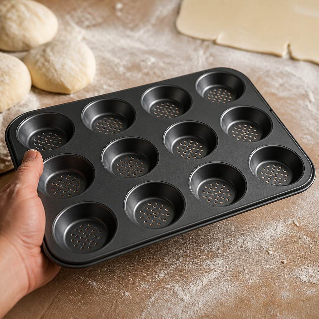 Commercial Non-Stick Shallow Baking Tray 240x320mm Perforated