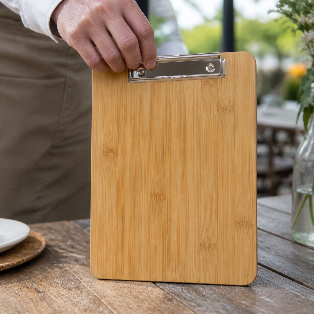Bamboo Eco-Friendly Commercial Menu Clipboard