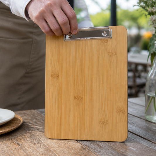 Bamboo Clipboard Eco-Friendly Commercial Menu Holder