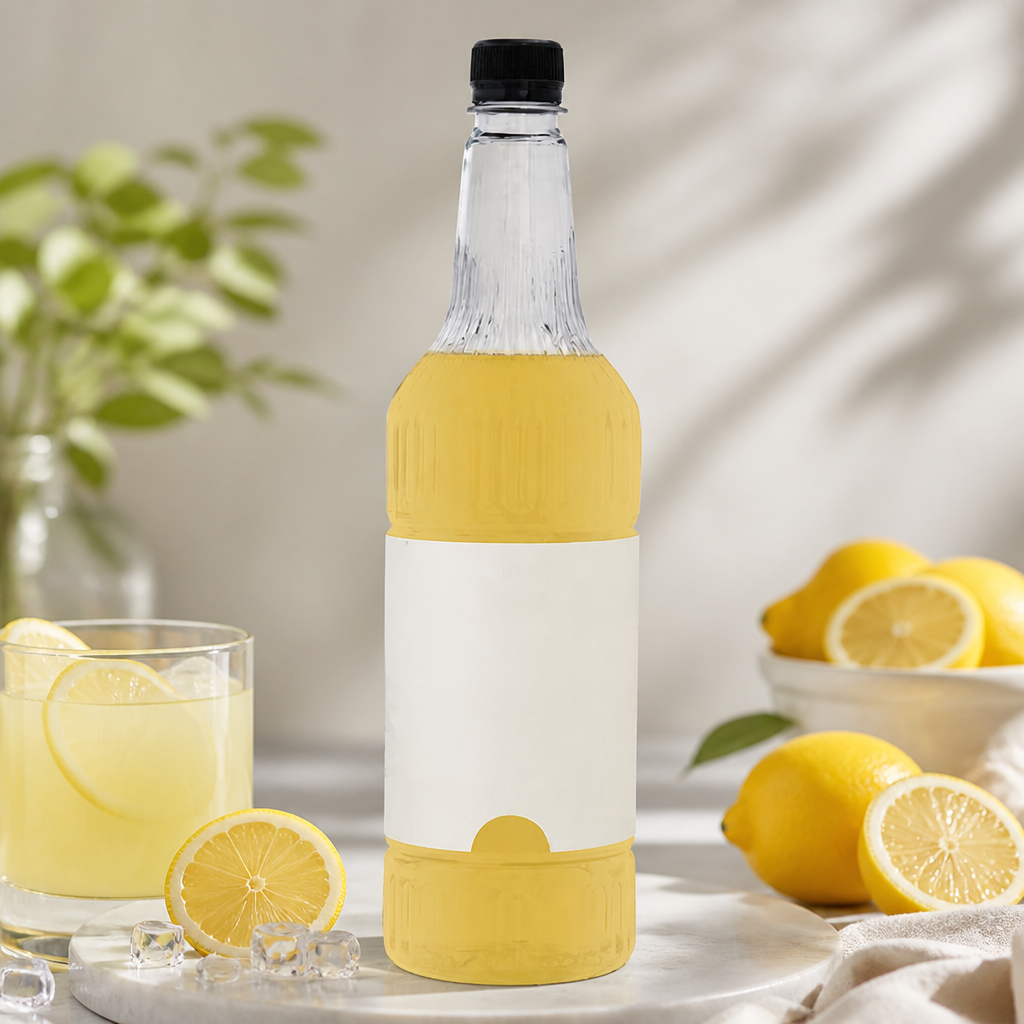 Commercial Lemonade Syrup 1L - Vegan Friendly Beverage Mixer