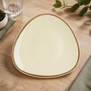 Commercial Triangular Serving Plates 280mm Sandstone 4 Pack