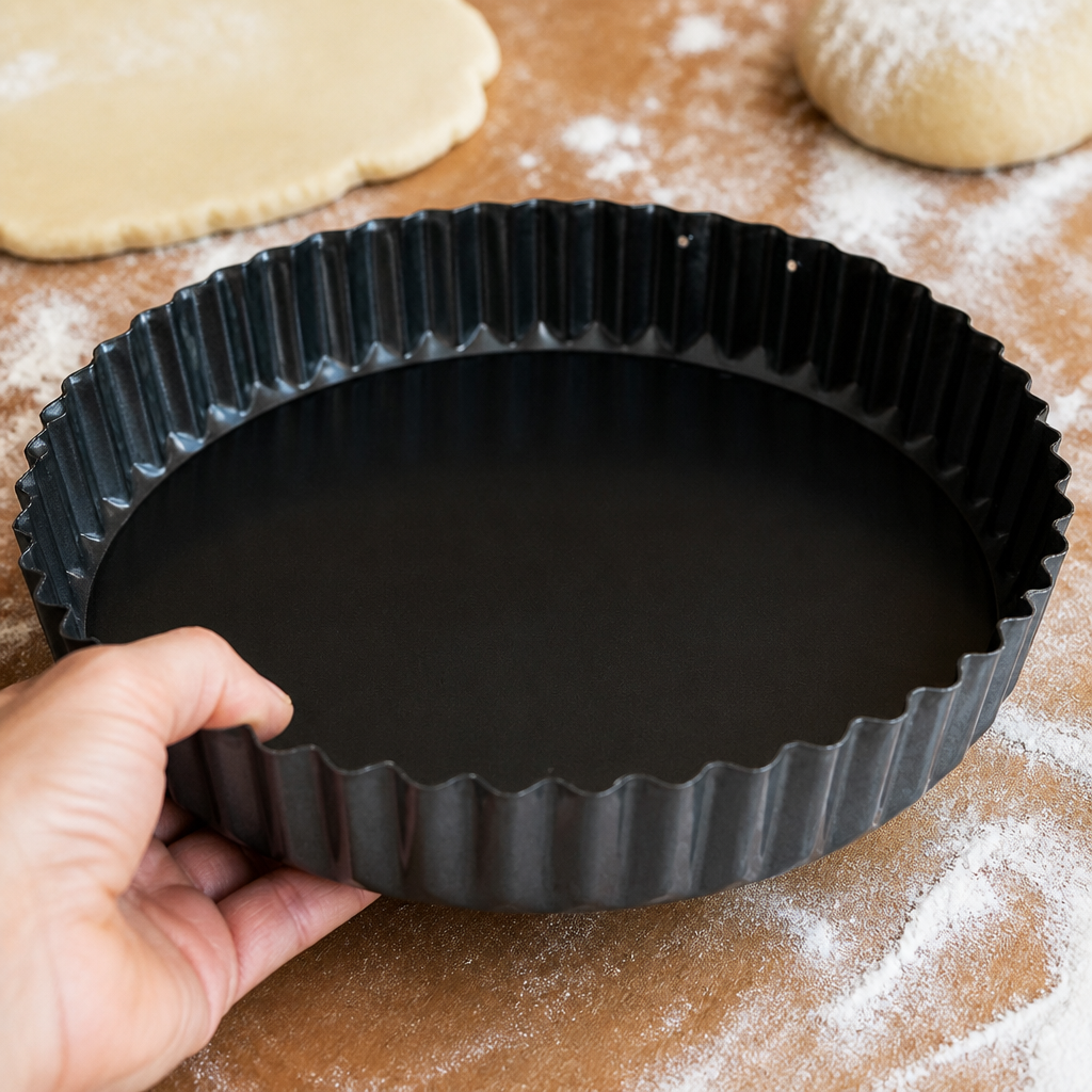 Commercial Non-Stick Quiche Tin 250mm with removable base
