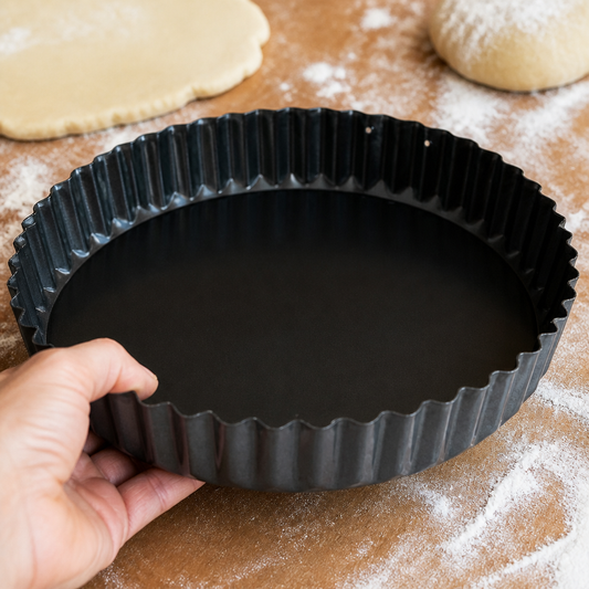 Commercial Non-Stick Quiche Tin 250mm Removable Base