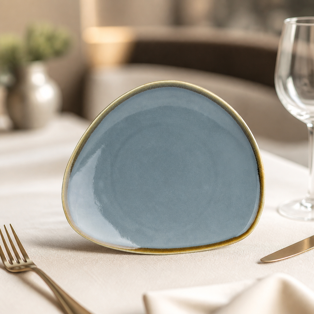 Commercial Triangular Side Plates 165mm Ocean 6 Pack