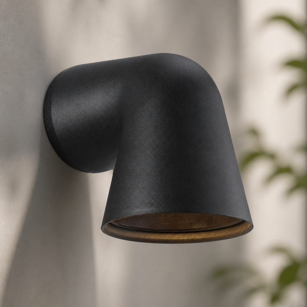 Outdoor Wall Light 156mm Height Aluminium Class 1 Earthed Fitting