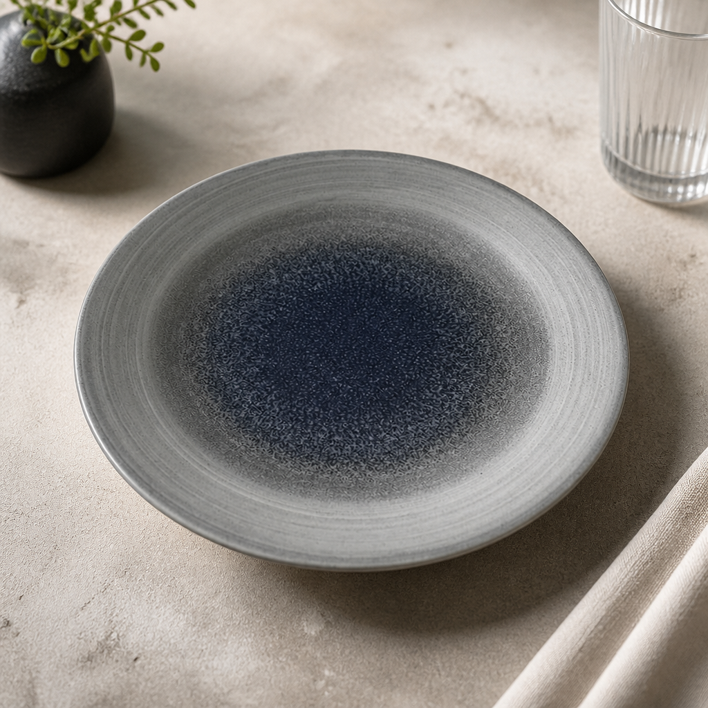 Commercial Aqueous Deep Coupe Plates Grey 218mm 12 Pack