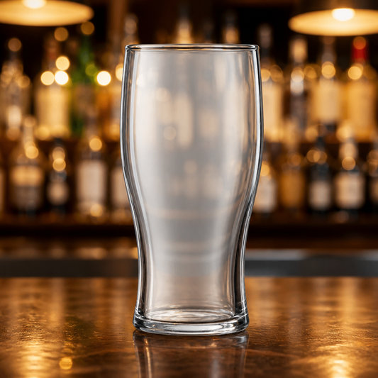 Commercial Pint Glasses 570ml - 24 Pack Durable Tempered Glass