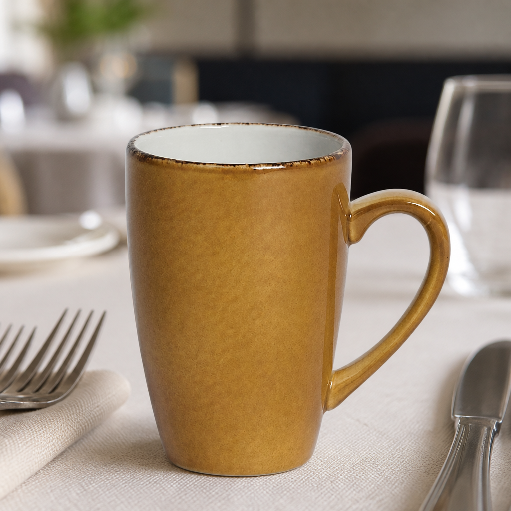 Commercial Mustard Quench Mugs 285ml - 24 Pack