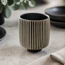 Commercial Black & White Mugs 320ml Set of 6 for Restaurants