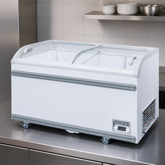 500Ltr Commercial Glass Door Display Freezer for Retail Use
