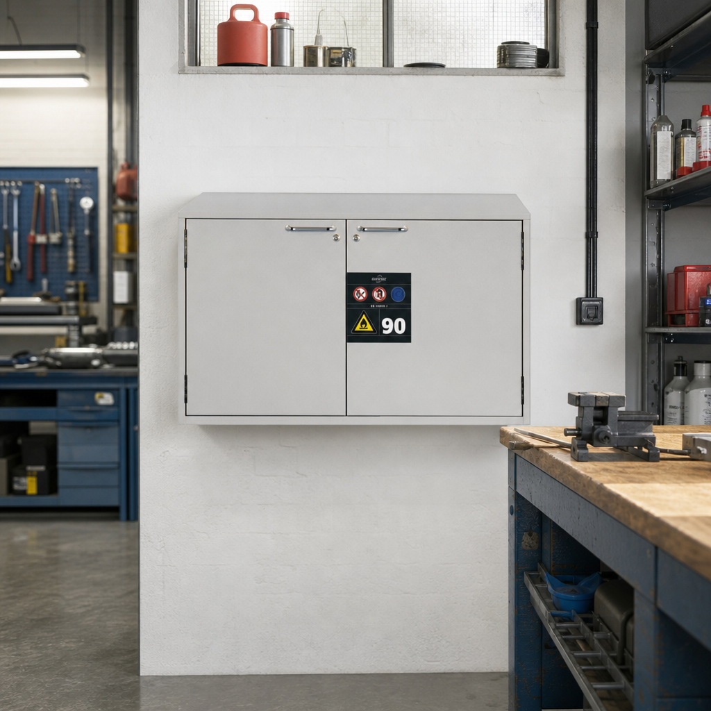 90 Minute Fire Resistant Flammable Mobile Cabinet 600 x 1102mm