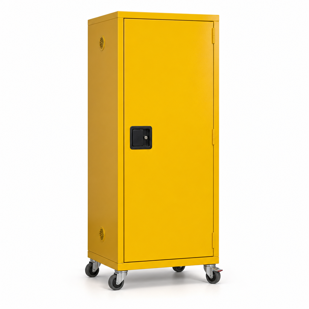 90 Minute Fire Resistant Flammable Mobile Cabinet 600 x 1102mm