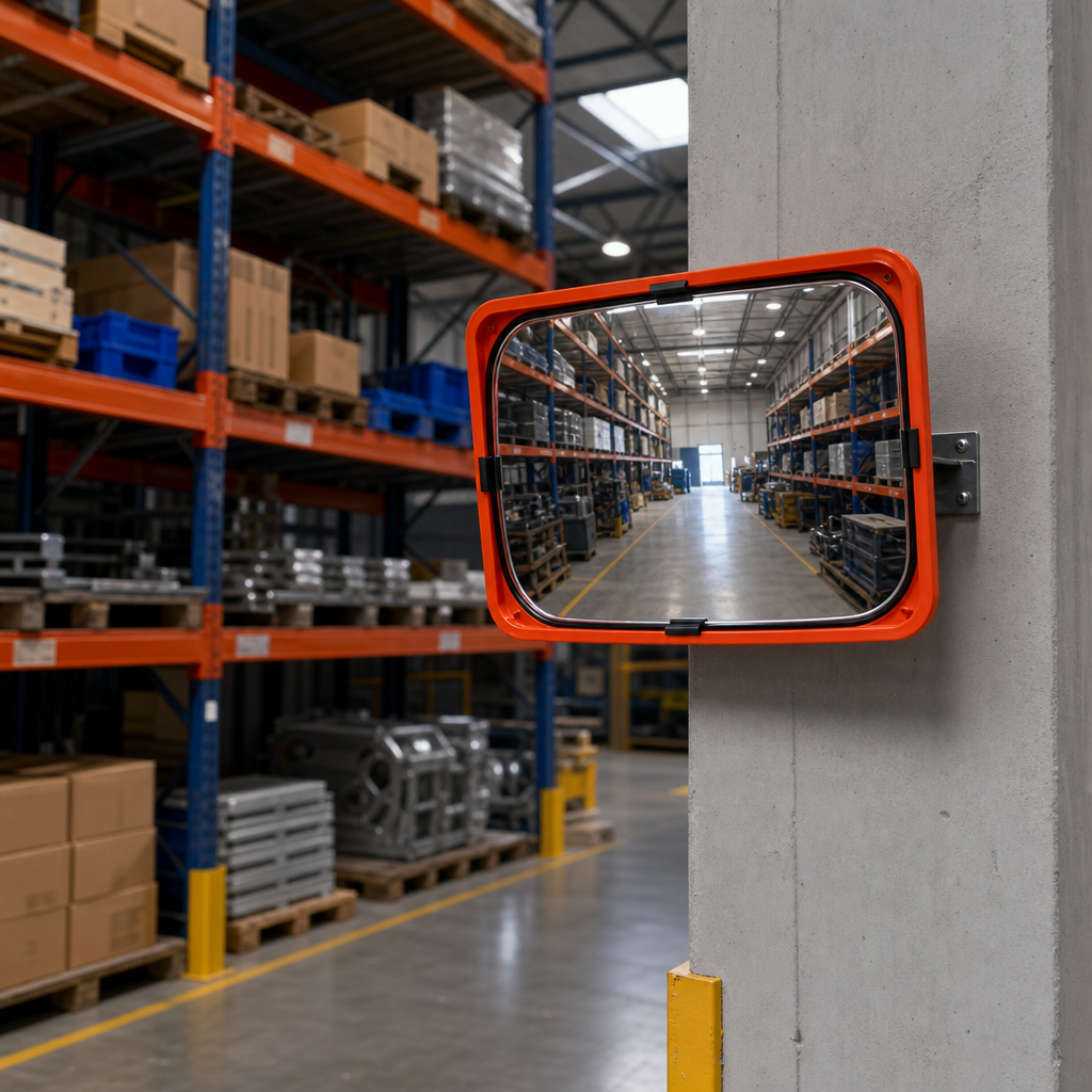 90° Rectangular Outdoor Convex Traffic Safety Mirror