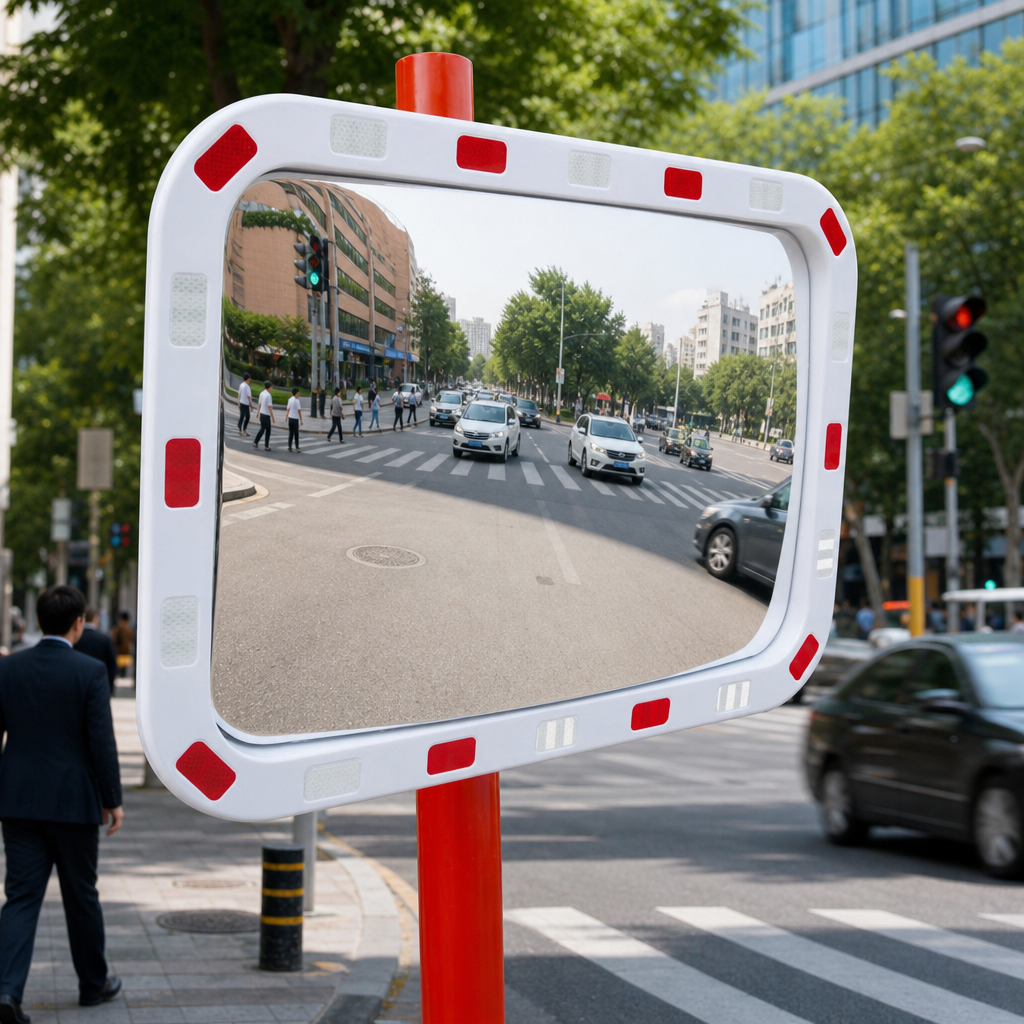 90° Rectangular Outdoor Convex Traffic Safety Mirror