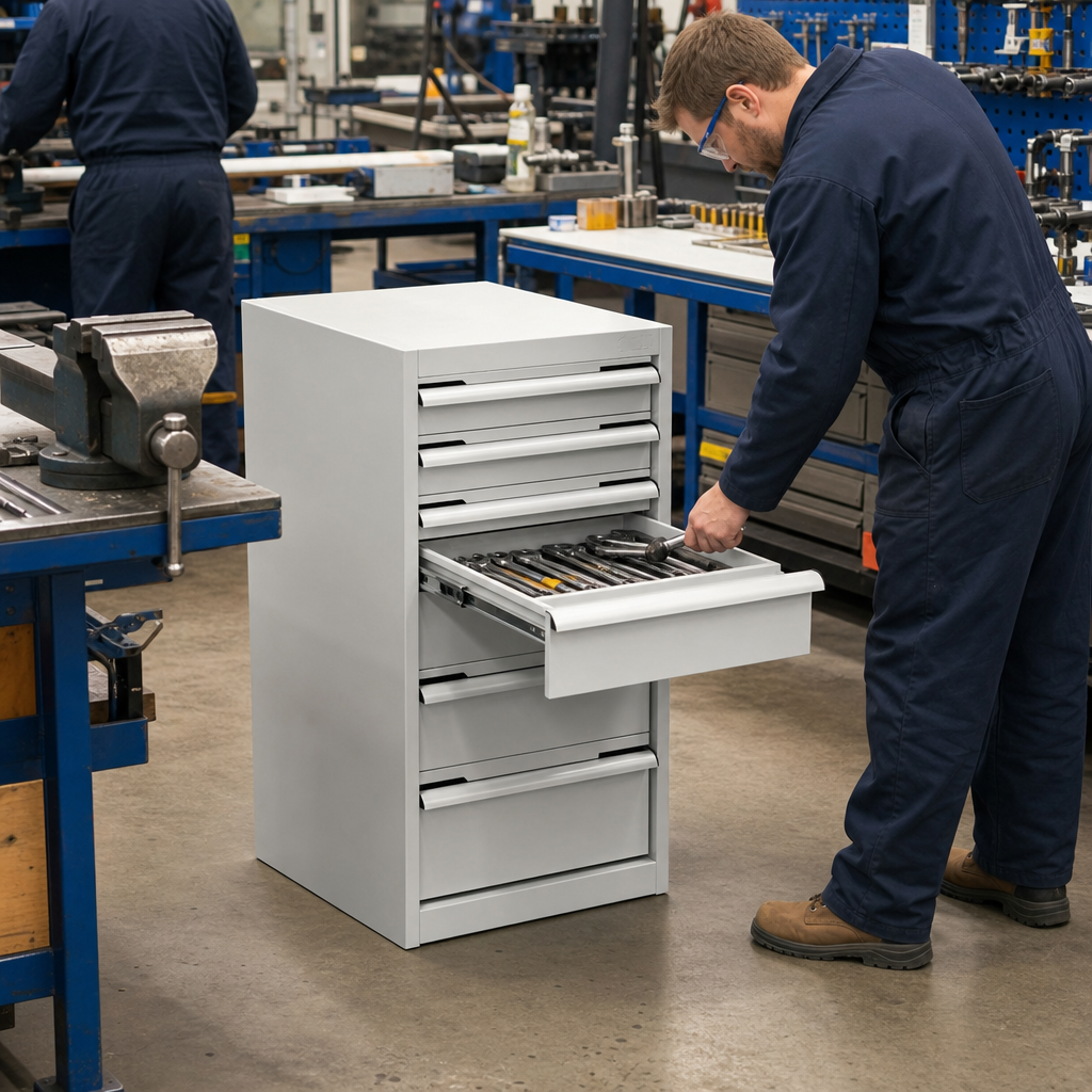 900mm High Steel Multi-Drawer Tool Storage Cabinets