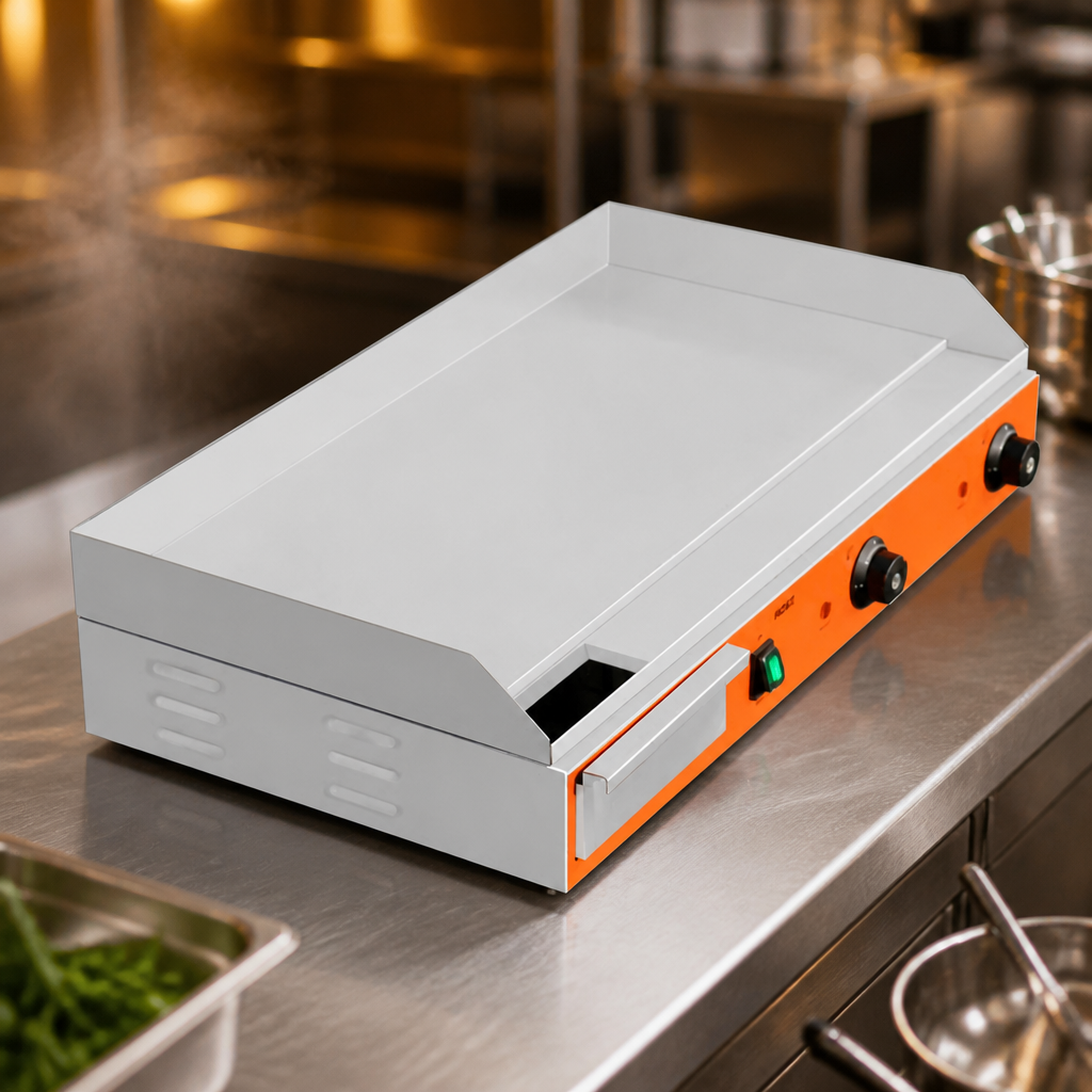 Large Commercial Countertop Steel Plate Griddle 740 x 330mm