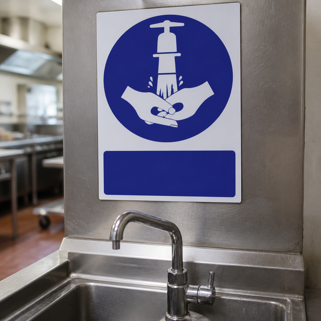 Commercial Wash Your Hands Sign 300x200mm Safety Notice