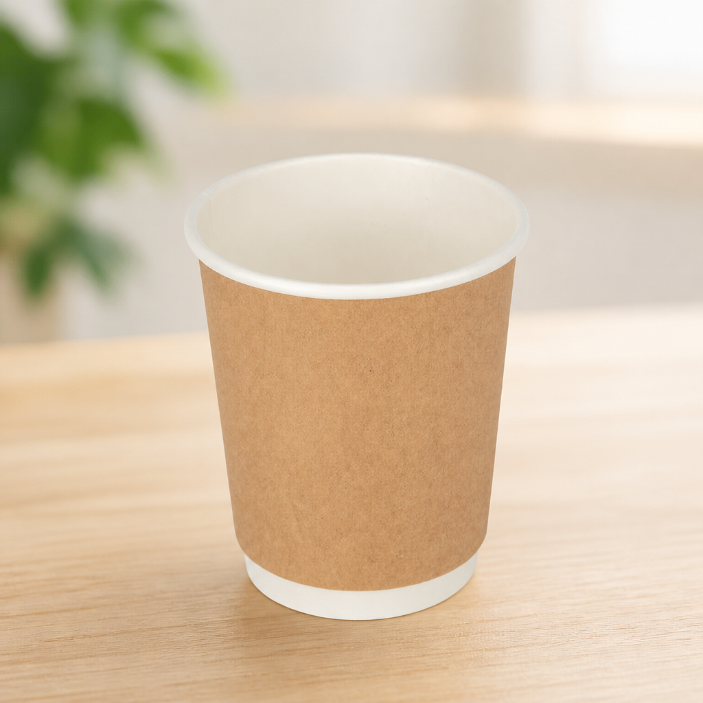 Commercial Double Wall Recyclable Coffee Cups 225ml 500 Pack