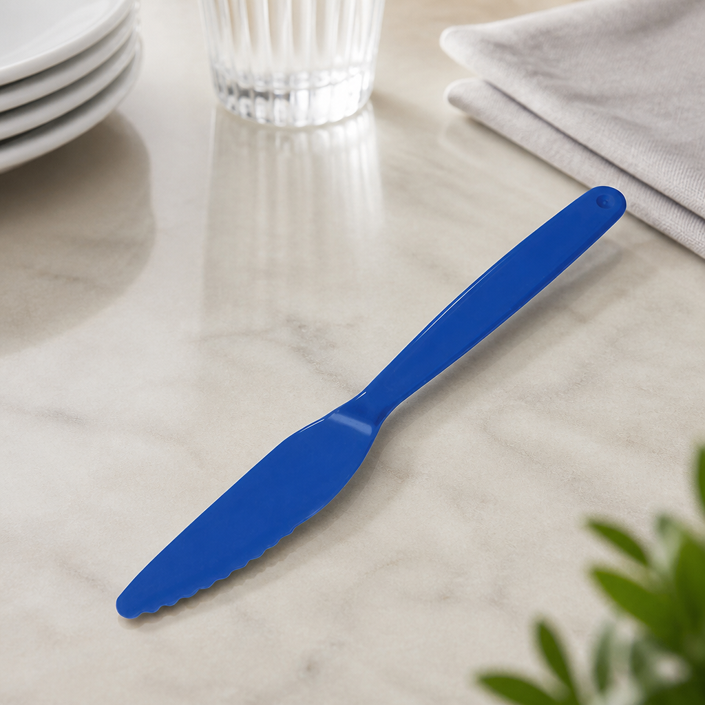 Commercial Polypropylene Table Knives Blue 12 Pack