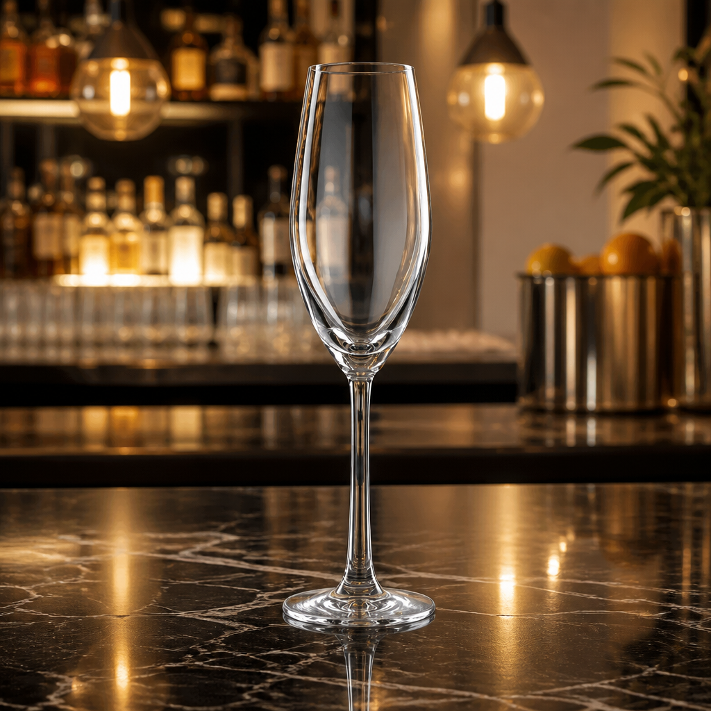 210ml Champagne Glasses - Clear Flute - 6 Pack for Events