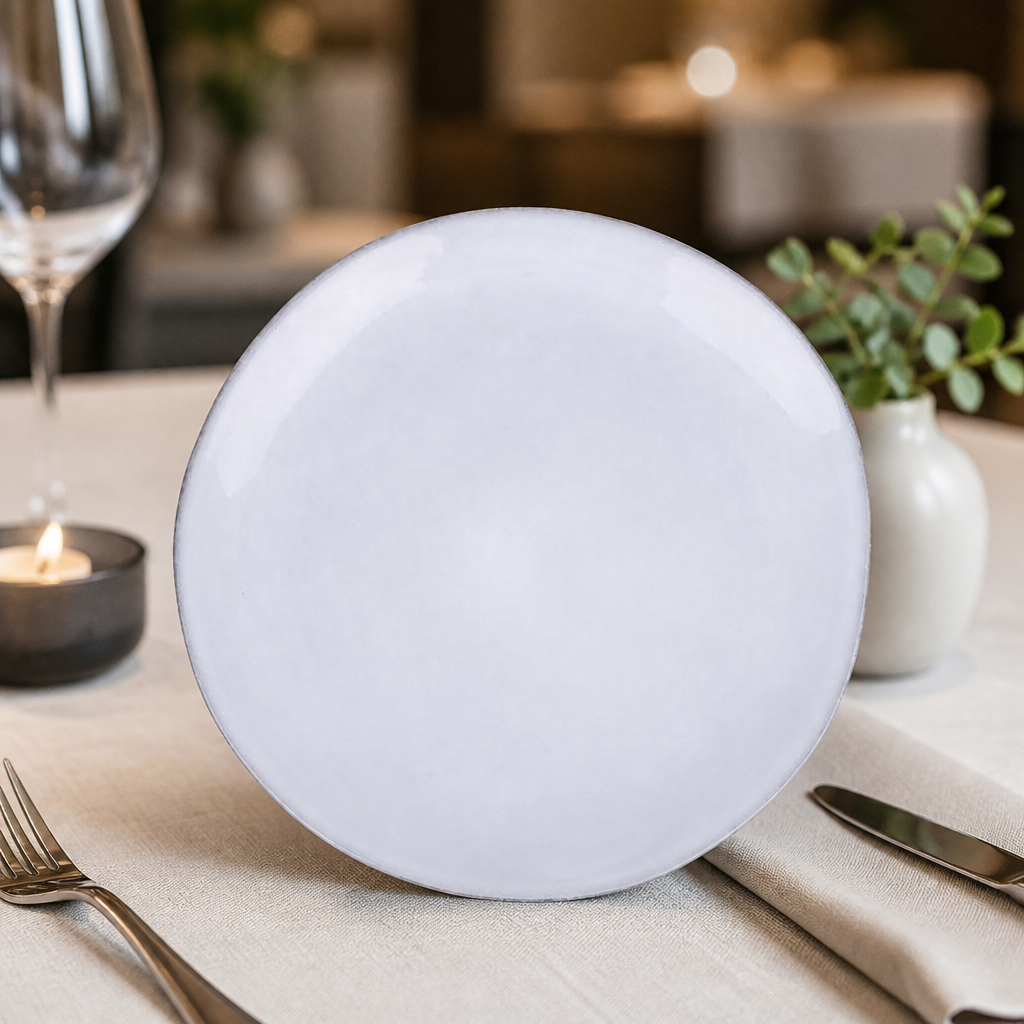 Commercial Raw Recycled Clay Coupe Plates 220mm Charcoal 6 Pack