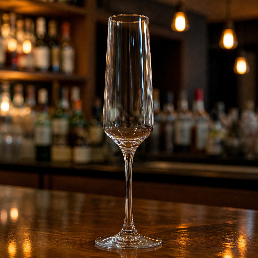 220ml Commercial Champagne Flutes - 6 Pack Lead-Free Crystal
