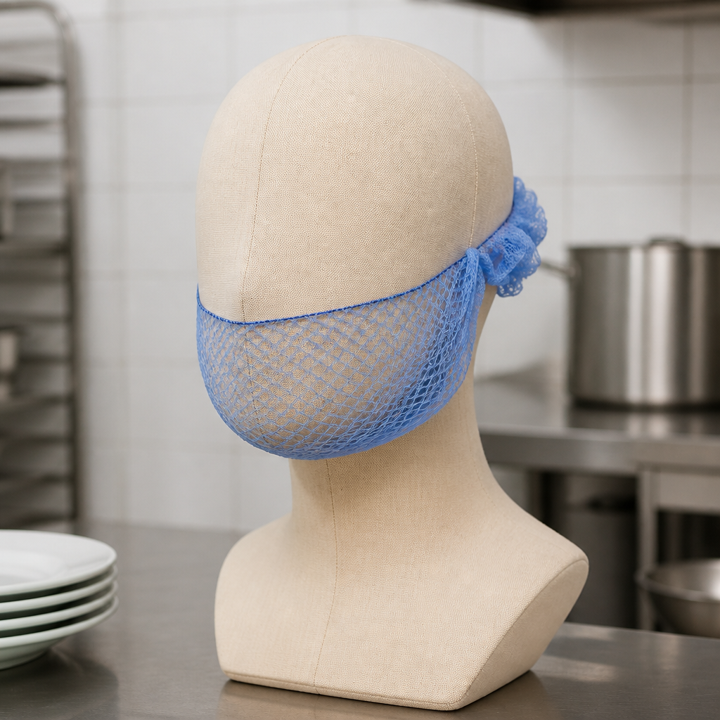Commercial Beard Snoods Light Blue 50 Pack Hygienic Headwear