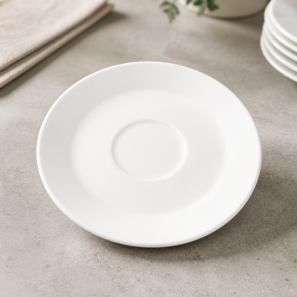 Commercial Slimline Saucers 150mm - 36 Pack Durable Ceramic