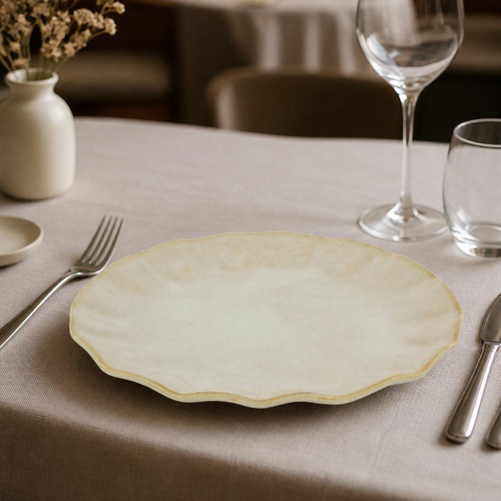 Commercial 280mm Nami Dune Plates - 6 Pack Stoneware Set