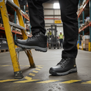 Premium Heavy Duty Leather Safety Boots with Steel Midsole and Toe Cap for All-Day Comfort in Sizes 6-13