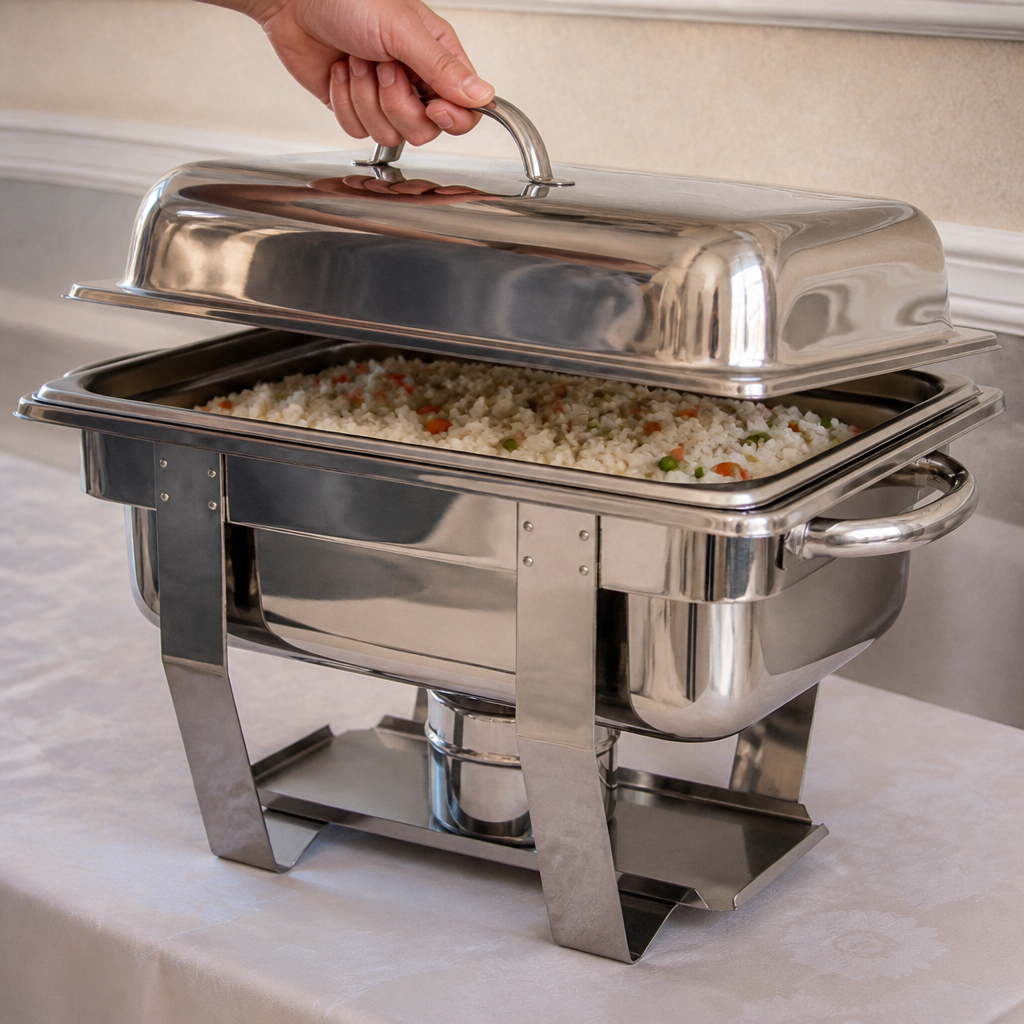 3.7Ltr Commercial Stainless Steel Chafing Dish Set