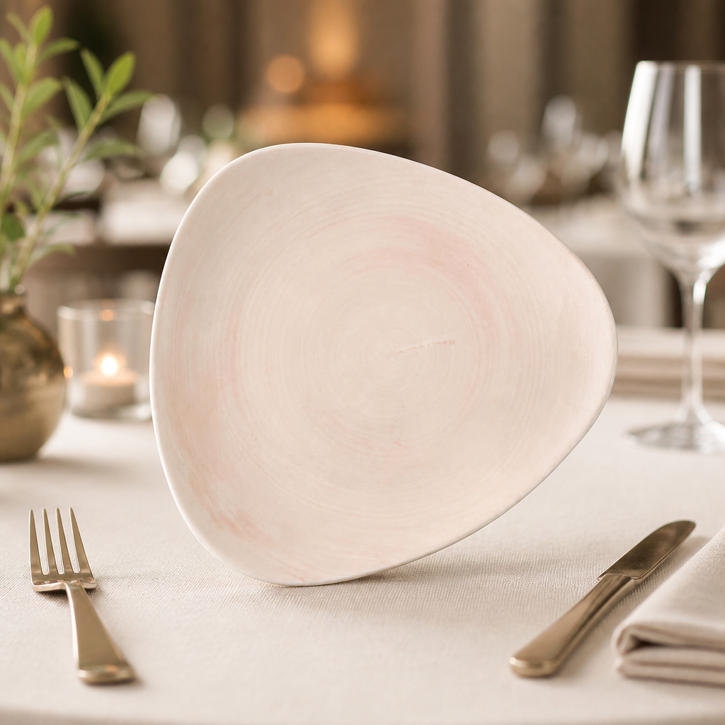 Canvas Coral Lotus Plates 254mm (12 Pack)